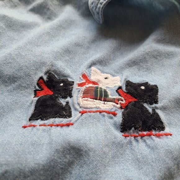 Vintage dog embroidered button up shirt - Picture 11 of 13